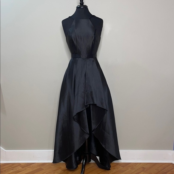Lulus Black High-Low Tiered Halter Dress Size Small - Picture 2 of 16